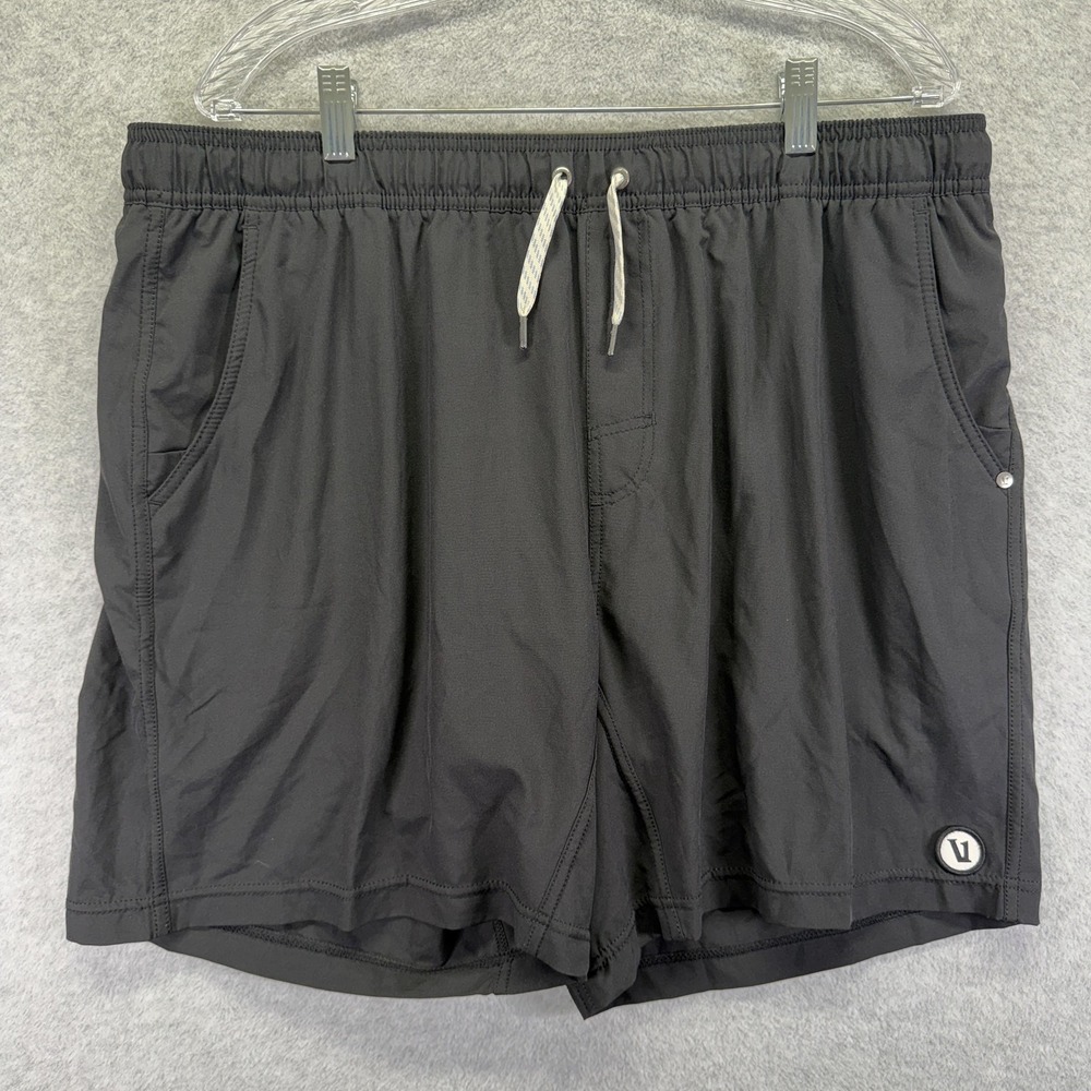 Vuori Kore Shorts Mens 2XL Black 7in Lined Drawstring Athletic Stretch